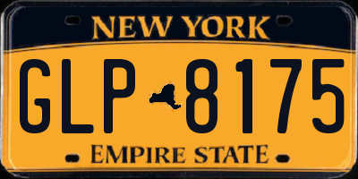 NY license plate GLP8175