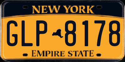 NY license plate GLP8178