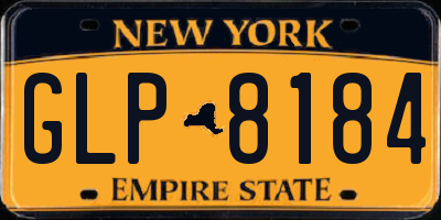 NY license plate GLP8184