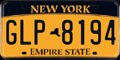 NY license plate GLP8194