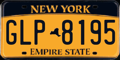 NY license plate GLP8195