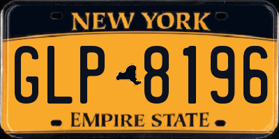NY license plate GLP8196