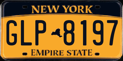 NY license plate GLP8197