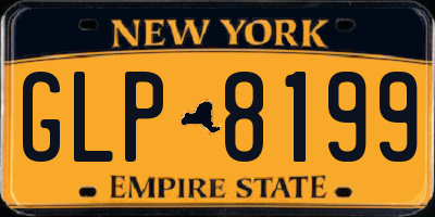 NY license plate GLP8199