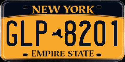 NY license plate GLP8201