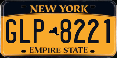 NY license plate GLP8221