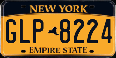 NY license plate GLP8224