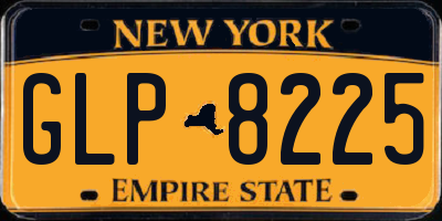 NY license plate GLP8225