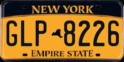 NY license plate GLP8226