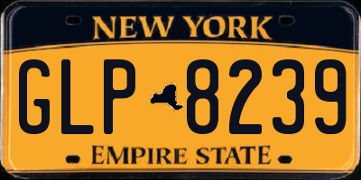 NY license plate GLP8239