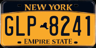 NY license plate GLP8241