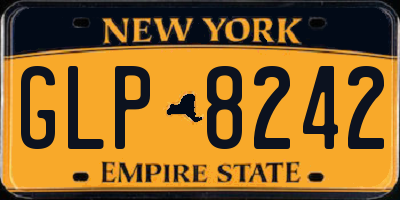 NY license plate GLP8242