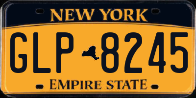 NY license plate GLP8245