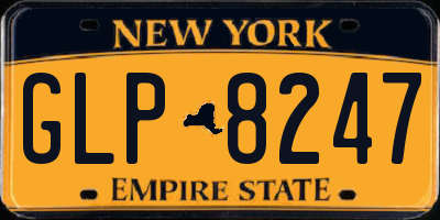 NY license plate GLP8247