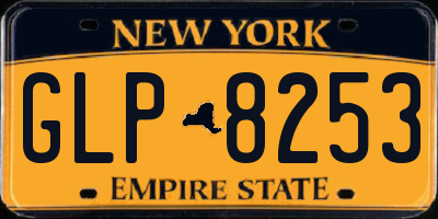 NY license plate GLP8253