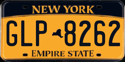 NY license plate GLP8262