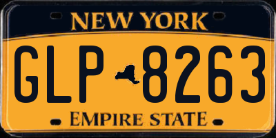 NY license plate GLP8263