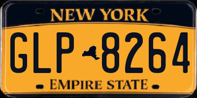 NY license plate GLP8264