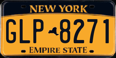 NY license plate GLP8271