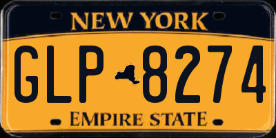 NY license plate GLP8274
