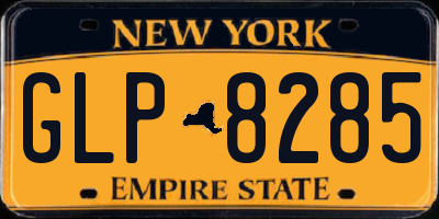 NY license plate GLP8285