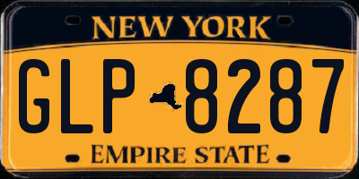 NY license plate GLP8287
