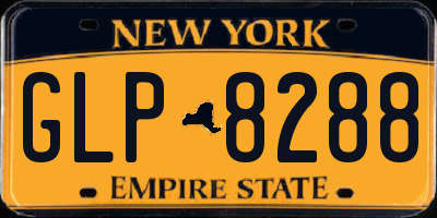 NY license plate GLP8288