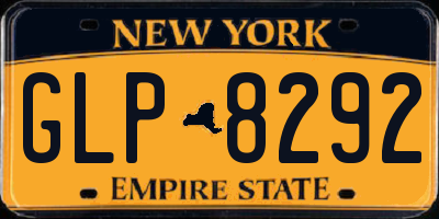 NY license plate GLP8292