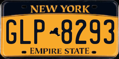 NY license plate GLP8293