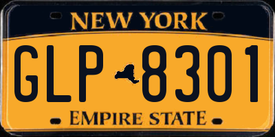 NY license plate GLP8301
