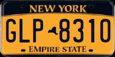 NY license plate GLP8310