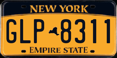 NY license plate GLP8311