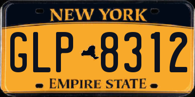 NY license plate GLP8312