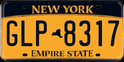 NY license plate GLP8317