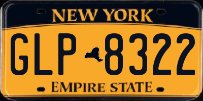 NY license plate GLP8322