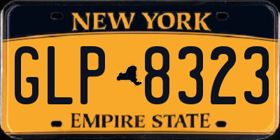 NY license plate GLP8323