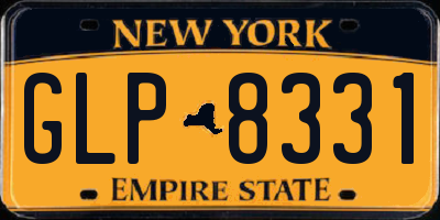 NY license plate GLP8331