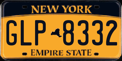 NY license plate GLP8332
