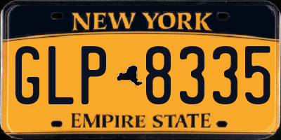 NY license plate GLP8335