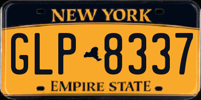 NY license plate GLP8337