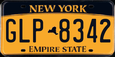 NY license plate GLP8342