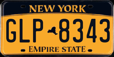 NY license plate GLP8343