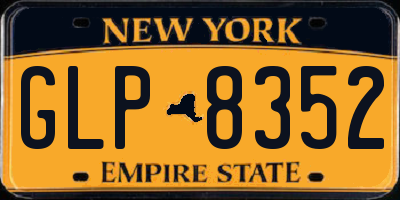NY license plate GLP8352