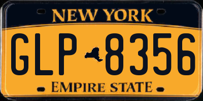 NY license plate GLP8356