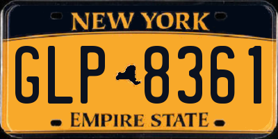NY license plate GLP8361