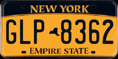 NY license plate GLP8362