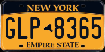 NY license plate GLP8365