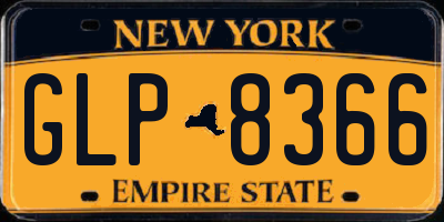 NY license plate GLP8366