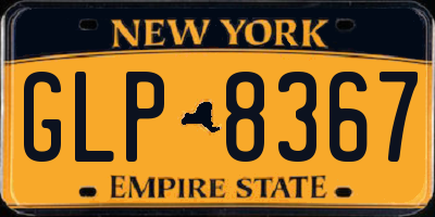 NY license plate GLP8367