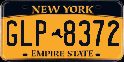 NY license plate GLP8372